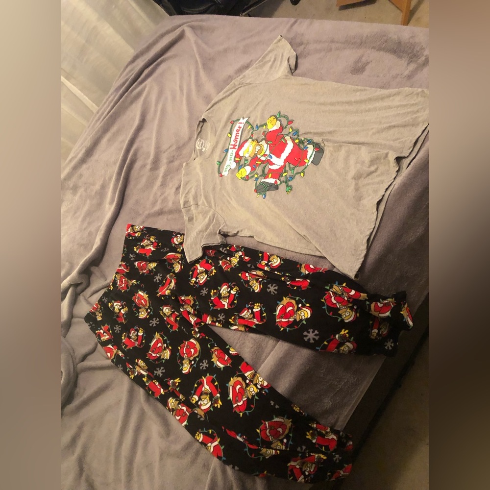 Simpsons Christmas Pajama Set